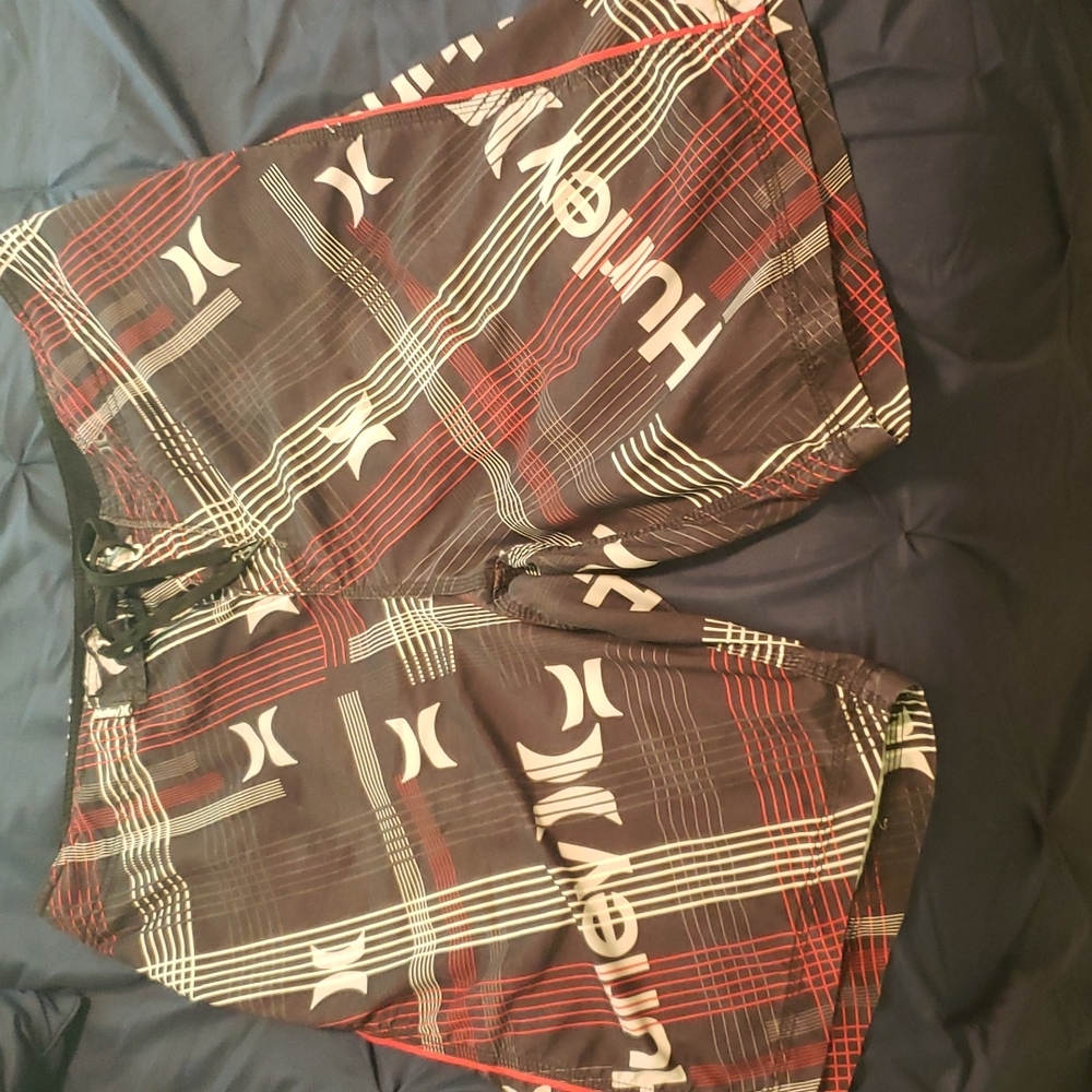 Black Hurley swim trunks